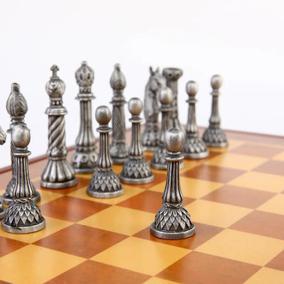 Metallic Pillars of Rome Chess Set