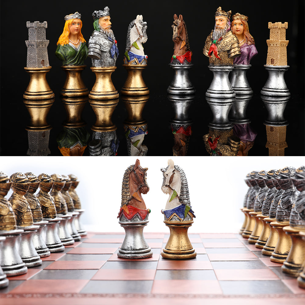 Crusades Heroes & Rivals Busts Chess Set