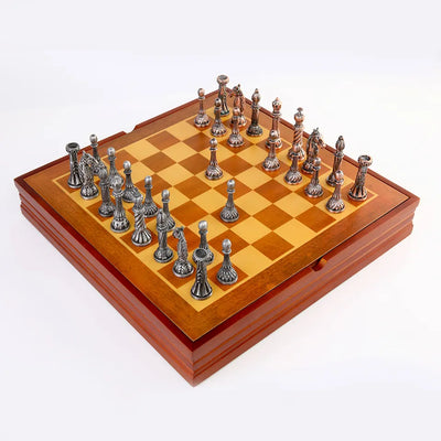 Metallic Pillars of Rome Chess Set