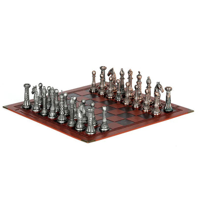 Metallic Pillars of Rome Chess Set