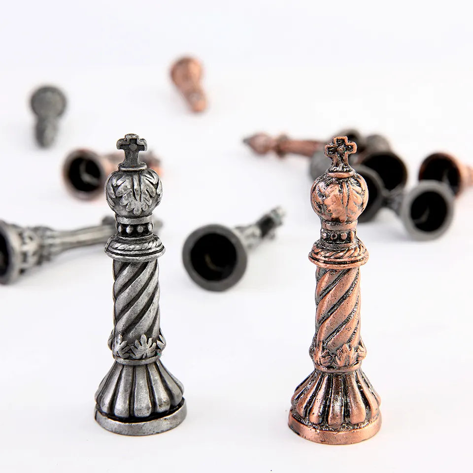 Metallic Pillars of Rome Chess Set