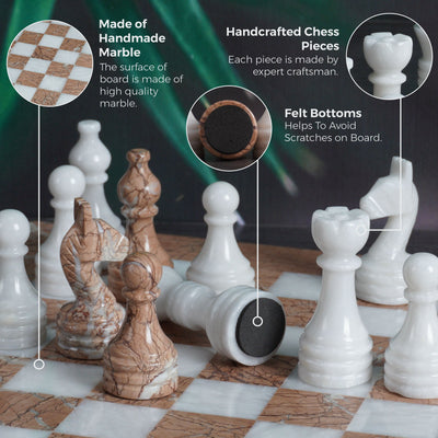 Marble Align and White Chess Set
