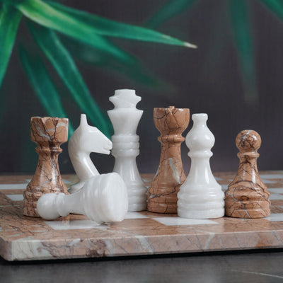 Marble Align and White Chess Set