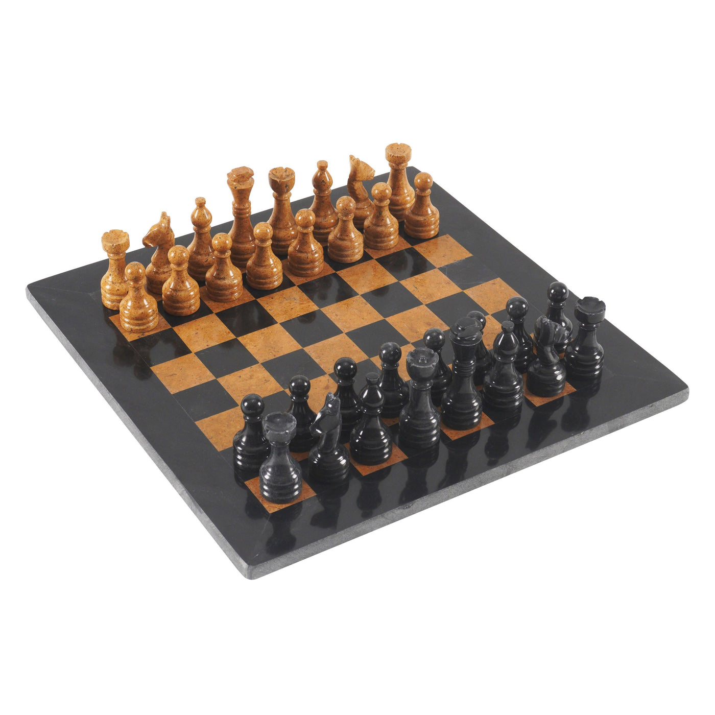 Marble Black and Rust Chess Set